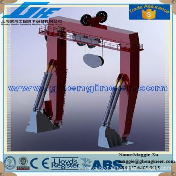 port Marine offshore pedestal A frame hydraulic ship deck marine crane